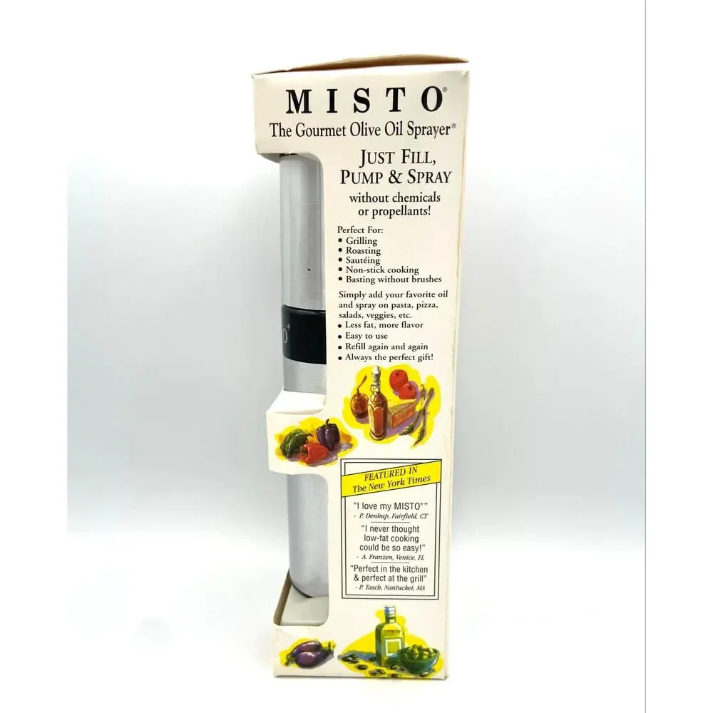 MISTO The Gourmet Olive Oil Sprayer Non Aerosol Refillable Kitchen NEW READ